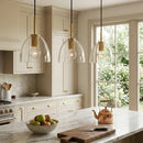 Geometric Transparent Glass Pendant Light