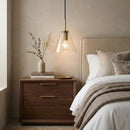Geometric Transparent Glass Pendant Light