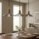 Geometric Transparent Glass Pendant Light