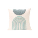 Geometric tufted diamond teal & white pillow cover living room decor by Decorbites
