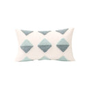 Geometric tufted diamond teal & white pillow cover living room decor by Decorbites