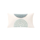 Geometric tufted diamond teal & white pillow cover living room decor by Decorbites
