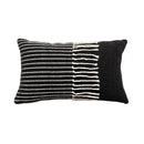 Geometric tufted navy & white cushion cover living room tassel decor by Decorbites