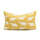 Geometric tufted plush cushion cover mustard & white living room decor by Decorbites