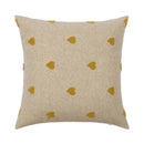 Geometric tufted plush cushion cover mustard & white living room decor by Decorbites