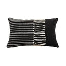 Geometric tufted tassel cushion cover beige & gray living room decor by Decorbites