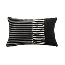 Geometric tufted tassel cushion cover beige & gray living room decor by Decorbites