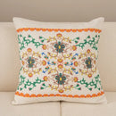 Geometric tufted tassel cushion cover beige & gray living room decor by Decorbites