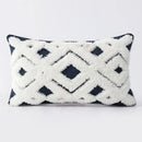 Geometric tufted tassel cushion cover beige & gray living room decor by Decorbites