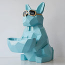 GobekUsa Cool Dog Tissue Box Holder with Storage Box Home Office Decor Dog Figurine