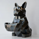 GobekUsa Cool Dog Tissue Box Holder with Storage Box Home Office Decor Dog Figurine
