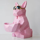 GobekUsa Cool Dog Tissue Box Holder with Storage Box Home Office Decor Dog Figurine