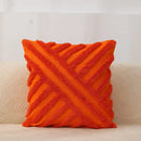 Geometric waves tufted cream pillow covers bedroom textured fringe by Decorbites