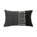 Geometric waves tufted cream pillow covers bedroom textured fringe by Decorbites