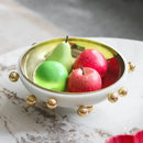 GobekUsa Geometric Sphere Fruit Bowl Round Tray Home Decoration Storage Container