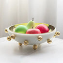 GobekUsa Geometric Sphere Fruit Bowl Round Tray Home Decoration Storage Container