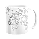 Geometric World Map Mug