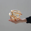 GobekUsa Geometric Wound Glass Twine Sphere Ornament - Handmade Home Decor Accessory