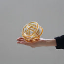 GobekUsa Geometric Wound Glass Twine Sphere Ornament - Handmade Home Decor Accessory