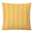 Geometric yellow linen pillow cover set living room autumnal decor by Decorbites
