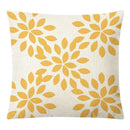 Geometric yellow linen pillow cover set living room autumnal decor by Decorbites