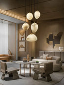 GobekUsa Geometry Marble LED Chandelier for Living Room Kitchen Island