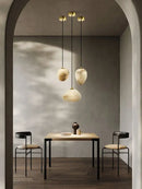 GobekUsa Geometry Marble LED Chandelier for Living Room Kitchen Island