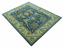 Blue And Beige Traditional Hand Tufted Turkish Premium Wool Area Rug - Custom Made by The Rug Decor