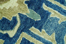 Blue And Beige Traditional Hand Tufted Turkish Premium Wool Area Rug - Custom Made by The Rug Decor