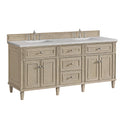 James Martin Lorelai 72" Double Bathroom Vanity, Whitewashed Oak