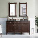 James Martin Brittany 60" Double Bathroom Vanity, Burnished Mahogany