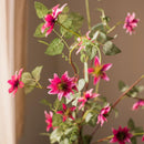 German Clematis Flower Stem in Rose Pink 40" Tall