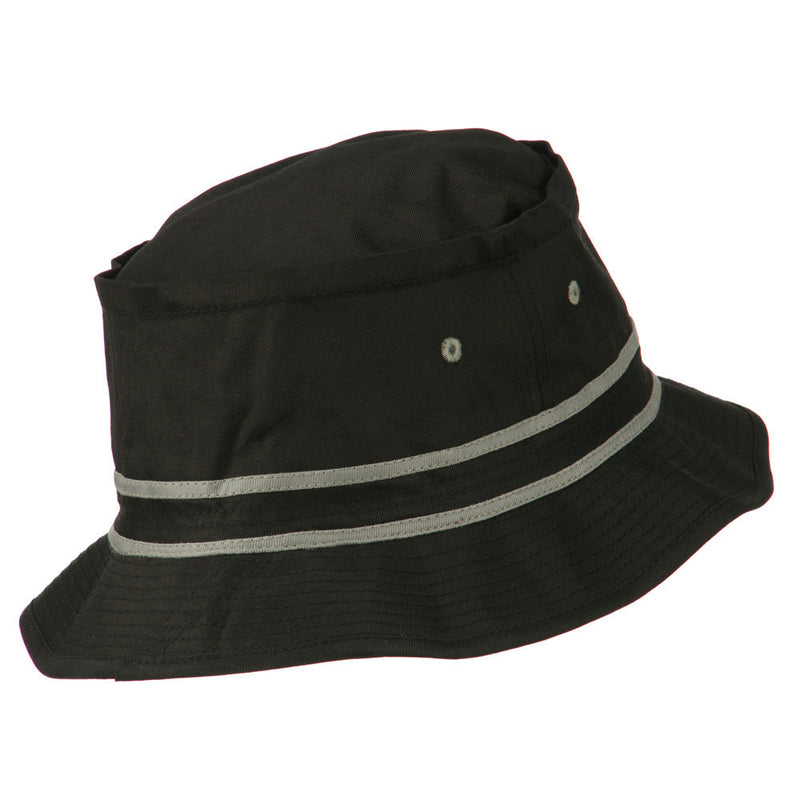 Striped Hat Band Fisherman Bucket Hat