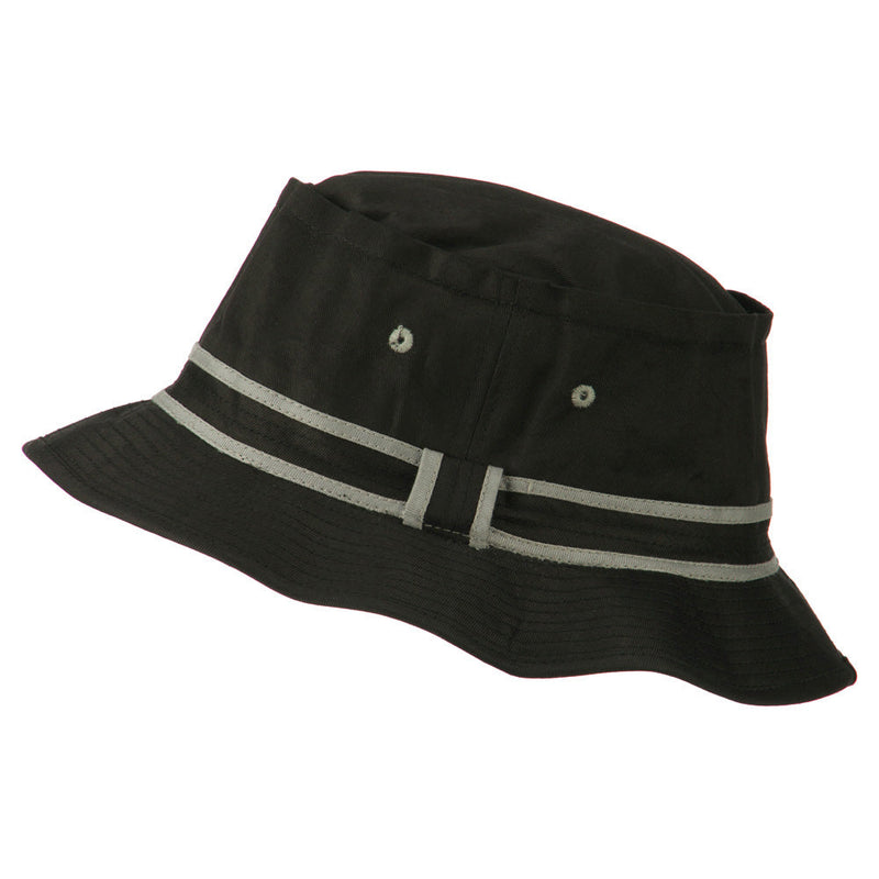 Striped Hat Band Fisherman Bucket Hat
