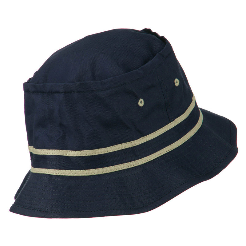Striped Hat Band Fisherman Bucket Hat