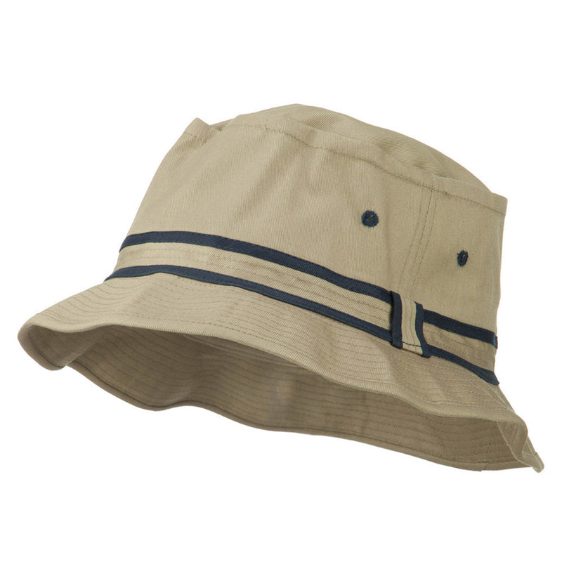 Striped Hat Band Fisherman Bucket Hat