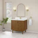 James Martin Laurent 36" Dual Mount Single Bathroom Vanity, Honey Oak