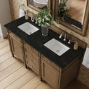 James Martin Brittany 60" Double Bathroom Vanity, Saddle Brown