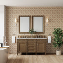 James Martin Brittany 60" Double Bathroom Vanity, Saddle Brown