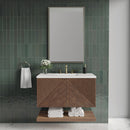 James Martin Marcello 36" Floating Single Bathroom Vanity, Chestnut