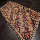 5'2" x 12'9" Vintage Hand Woven Southwestern Kilim 100% Wool Area Rug Brown