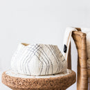 White Ghana Wool Linear Basket