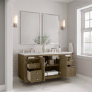James Martin Chicago 60" Double Bathroom Vanity, Walnut Whisper