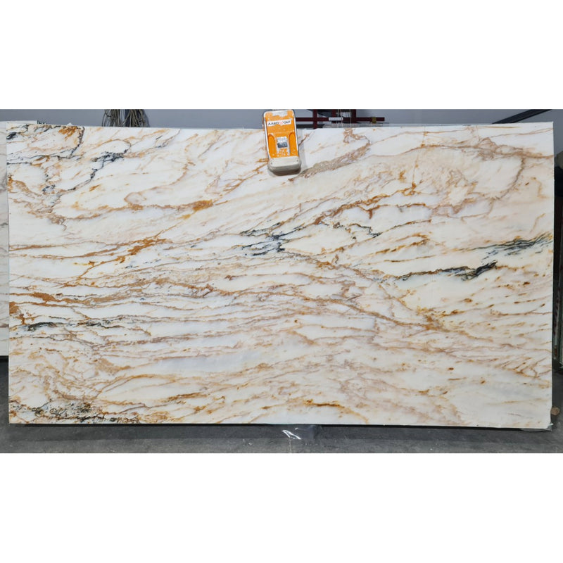 Giallo Beige Bookmatching Polished Marble Slab