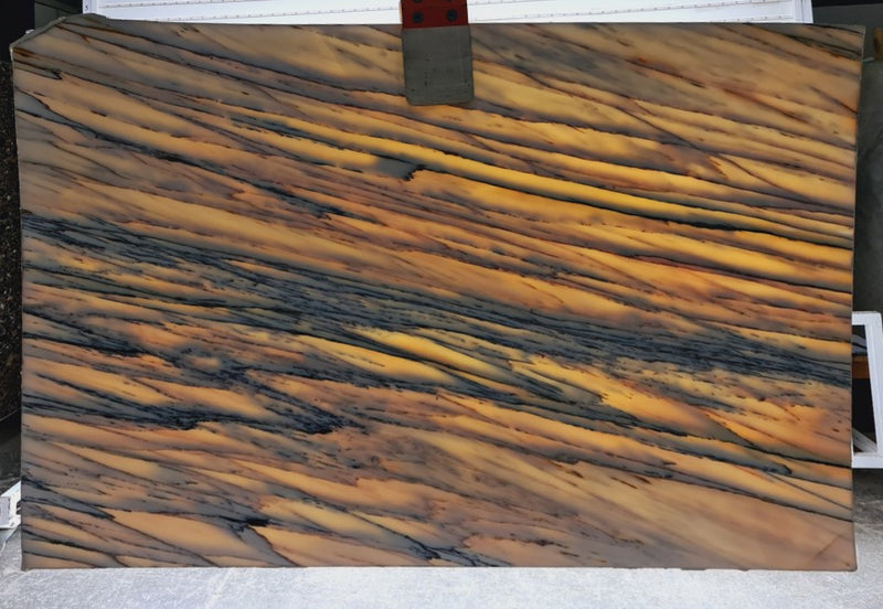 Giallo Beige Bookmatching Polished Marble Slab