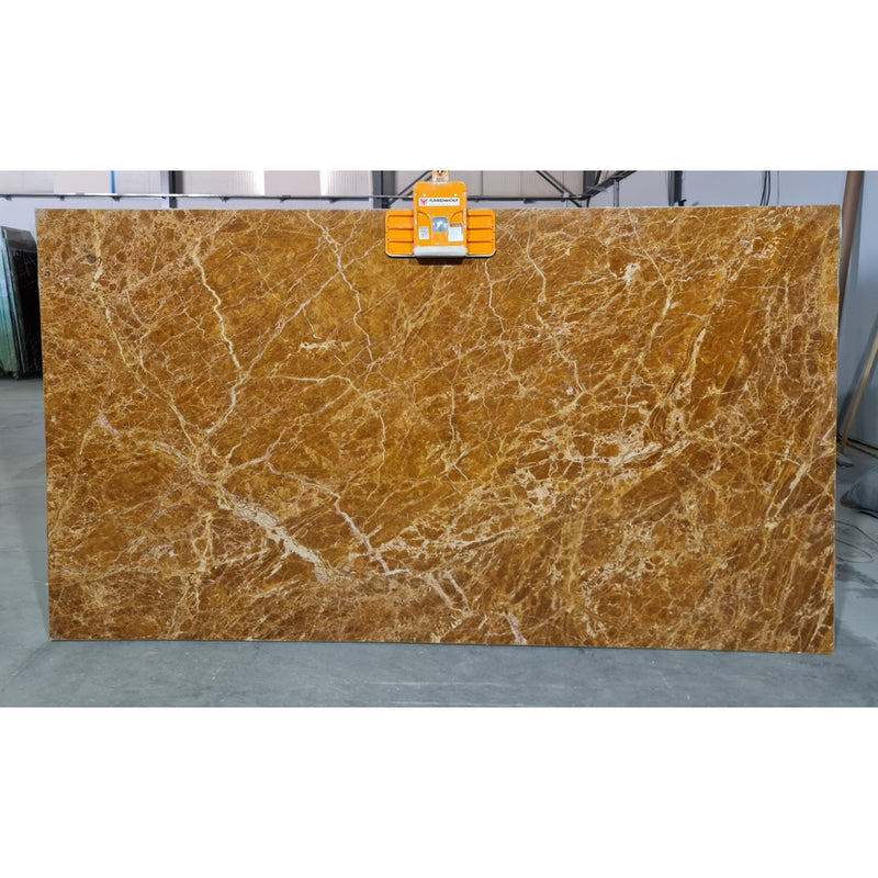 Giallo Siena Bookmatching Polished Marble Slab