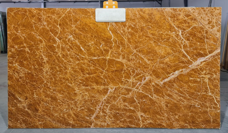 Giallo Siena Bookmatching Polished Marble Slab