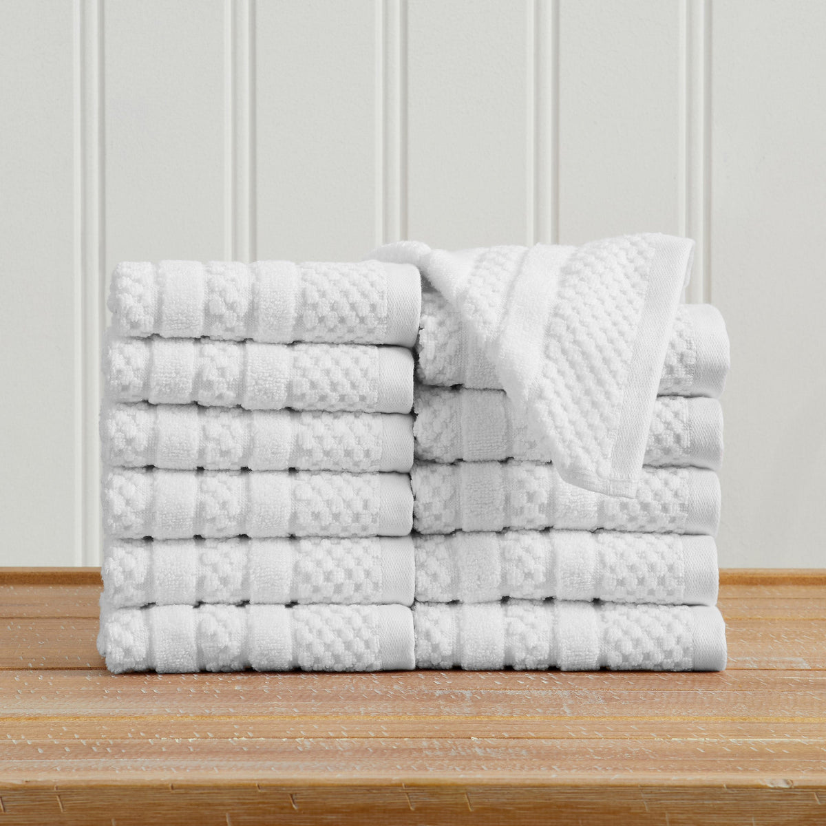 100% Cotton Checkered Jacquard Bath Towel Set - Giuliana Collection, photo 15 of 52