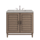 James Martin Portland 36" Single Bathroom Vanity, Whitewashed Walnut