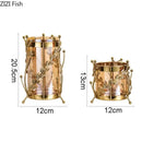 GobekUsa Gilded Tree Branch Glass Vase for Stylish Flower Arrangement